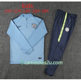 Manchester City Criança Sweat de Treino Conjunto Azul 2018/19